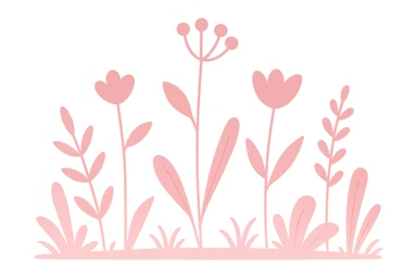 pink nature, no background sticker