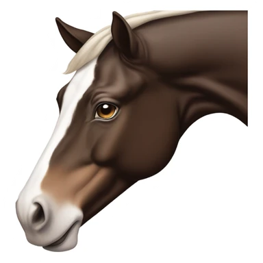 Horse bai pie chocolaté with blue eyes sticker