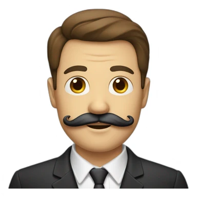 Homme avec moustache carré sticker