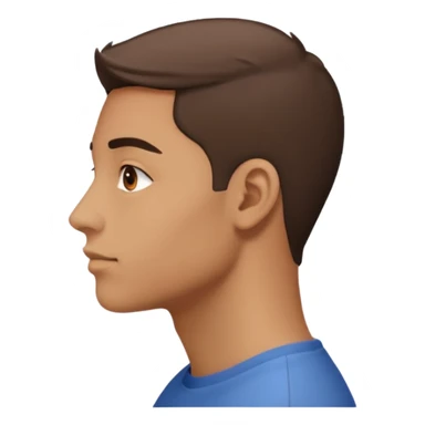 the profiile of a face, looking completely to one side sticker