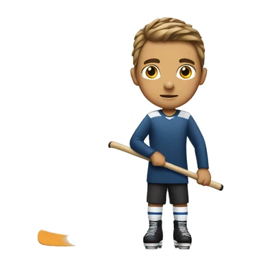 Guy with a hockey stick  sticker