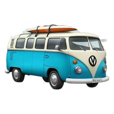 surfer with vw bus sticker
