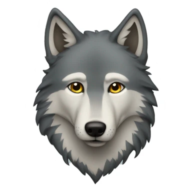 half face half wolf sticker