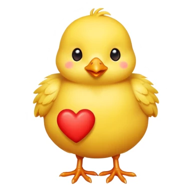 🐥 with small hearts on it  sticker