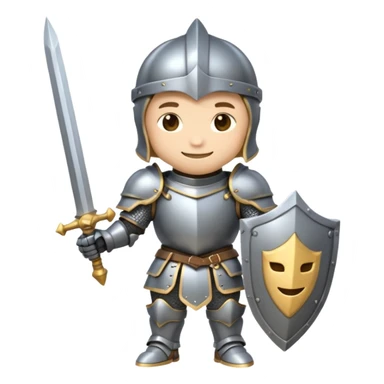 knight, no sword, chibi full body sticker