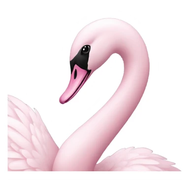 pastel pink swan sticker