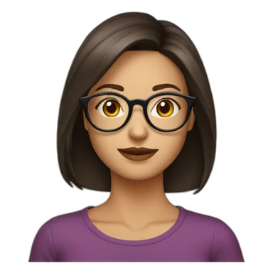 brunette-with-round-glasses sticker