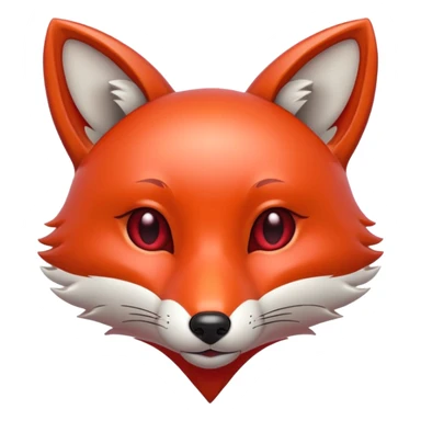 heart with a fox motif sticker