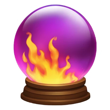 fortune telling ball in fire sticker