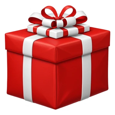 red Santa's bag with red gift boxes with white bows sticker