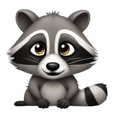 Sketchy raccoon up to no good rubbing it’s paws together plotting  sticker
