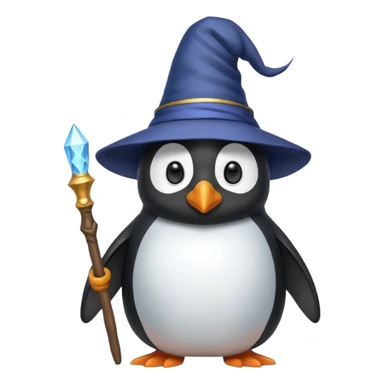 Wizard penguin sticker