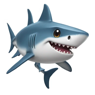Shark waving hi sticker