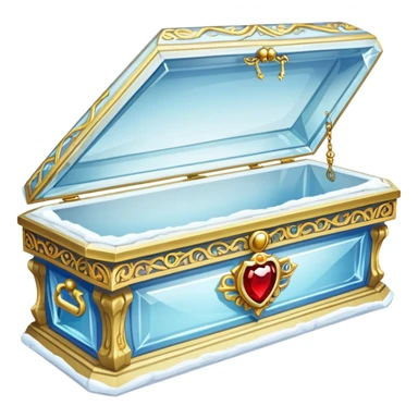 Glass coffin from Snow White 1937 sticker