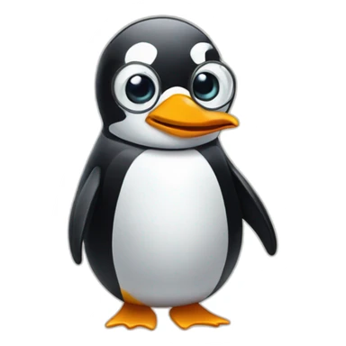 Penguin with a monocle sticker
