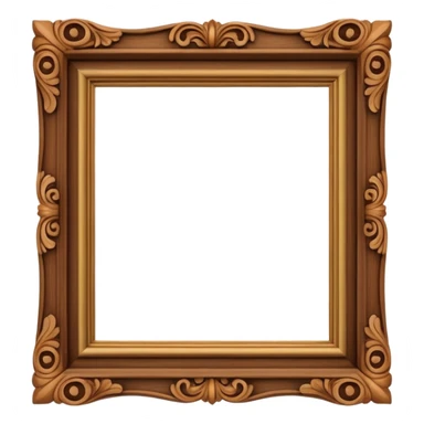 classic wooden picture frame sticker