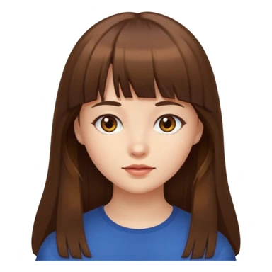 I’m a girl, I have bangs, my hair long until sticker