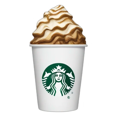 starbucks but with moutain logo sticker