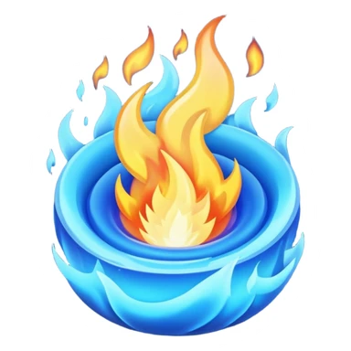 Blue fire copy and paste sticker
