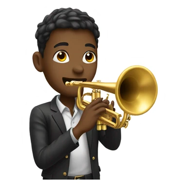 Boy with trumpet sticker
