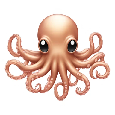Rose gold octopus mad sticker