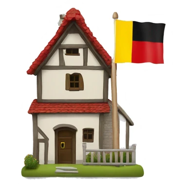 house with a horse and a belgium flag sticker