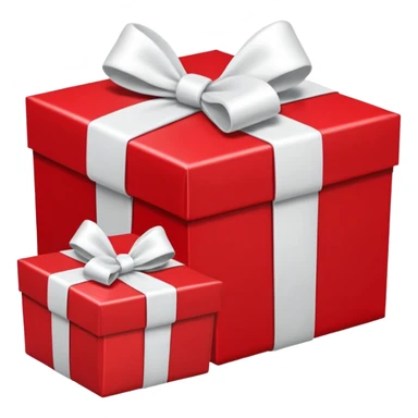 red gift boxes with white bows sticker