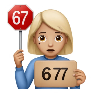 Someone doing 6 7 brainrot  sticker