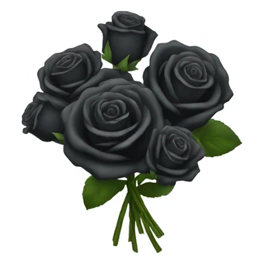 Black rose bouquet sticker