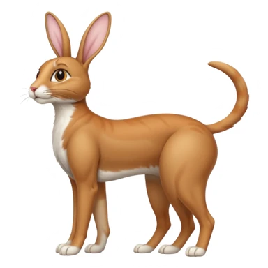 Long Nose Breed Dog. Rabbit Ears. Cat Arms Legs Torso Tail Anthropomorphic Fusion Hybrid (Character OC) sticker