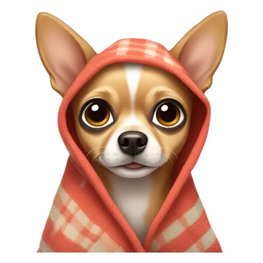 Chihuahua wearing blanket  sticker