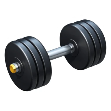 a black dumbbell sticker