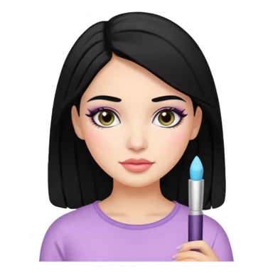 latina black hair cute pastel colors skin care sticker