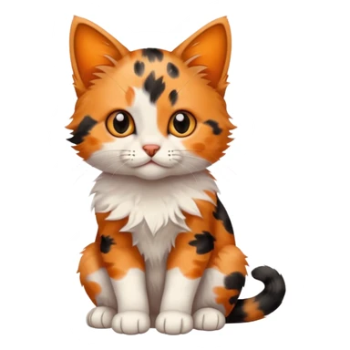 a sitting kitten with spots sticker