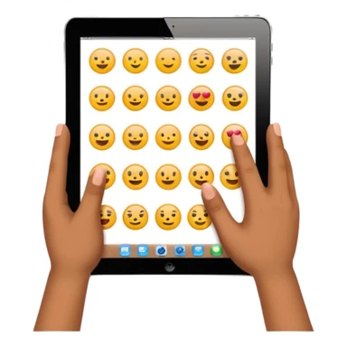 Hands holdholding ipad like emjis sticker