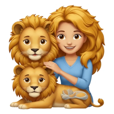 Gata masajeando a leon sticker