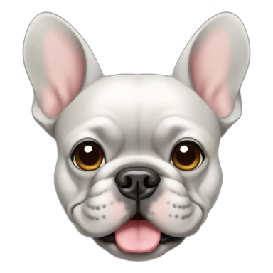 Grey french bulldog wink sticker