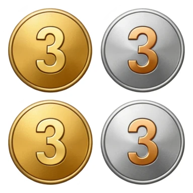badges for paid subscriptions at different levels with the number 3 sticker