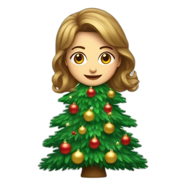 Maria Carrey Christmas tree sticker