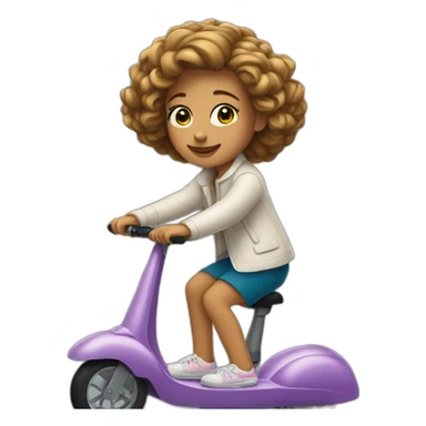 delphine sur une trotinette sticker