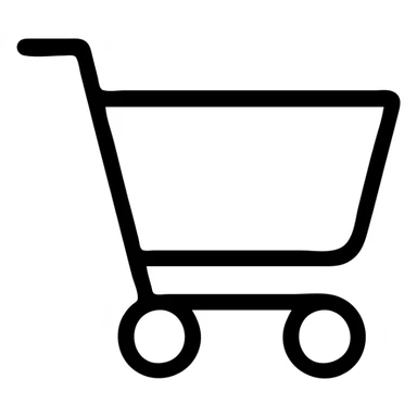 minimalist logo of a shopping cart sticker