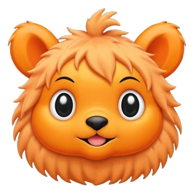 An orange and black stitch from lilo and stitch sticker