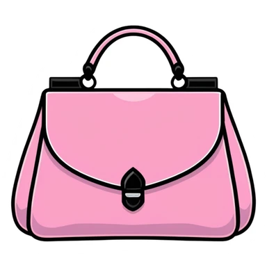 pink and black gothic purse sticker