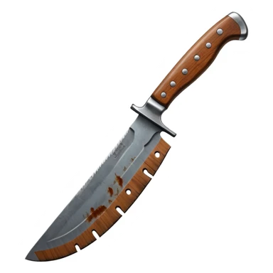 a big machete from the Friday the 13th movie sticker