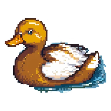 duck swimming sticker