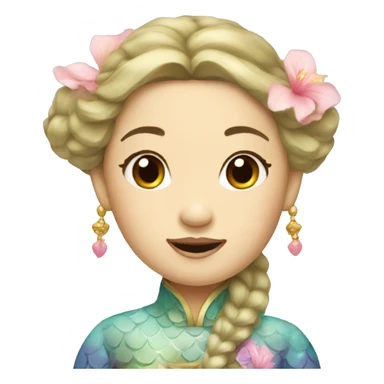 mermaid princess of china sticker