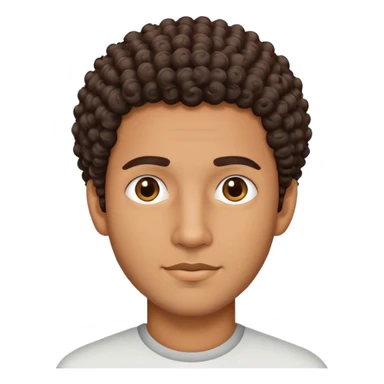 Latino man with very short curly hair sticker