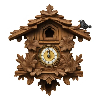 Vintage cuckoo clock sticker