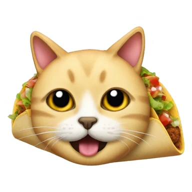 cat taco sticker