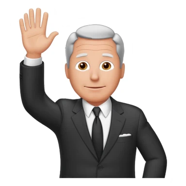 Create an emoji of Epstein waving to the camera in Family Guy style sticker